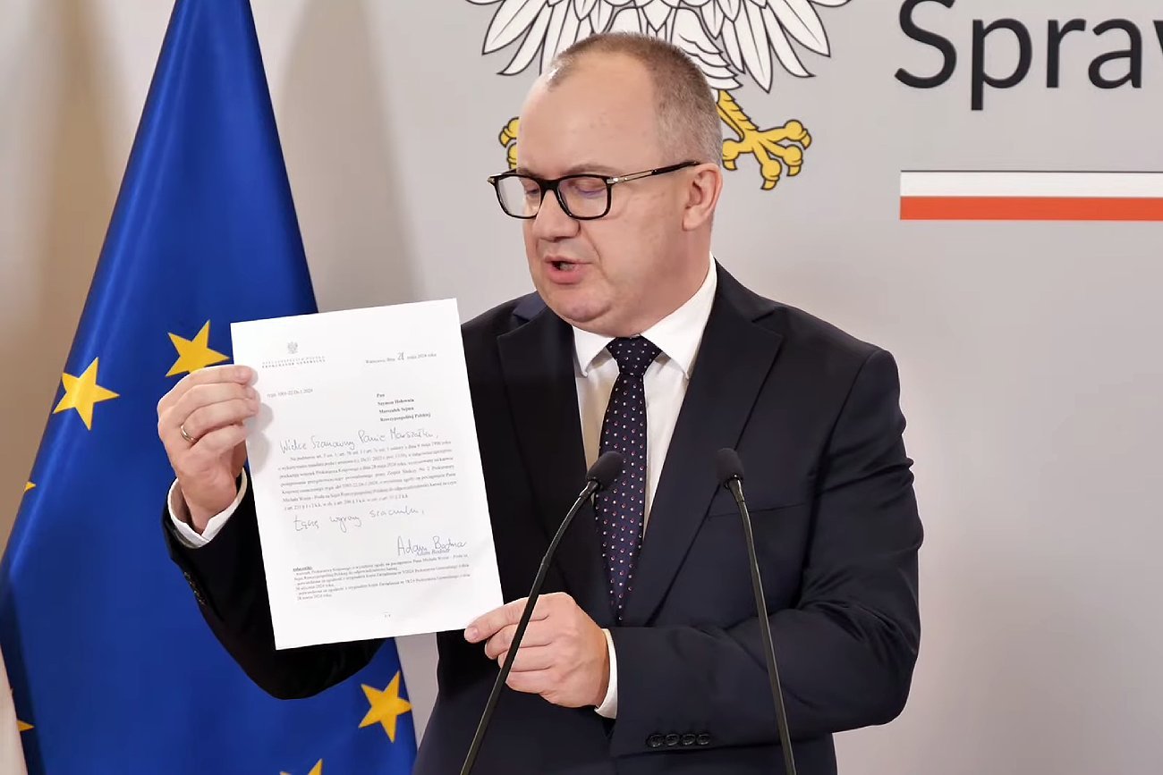 Adam Bodnar upublicznił wniosek ws. pociągnięcia do odpowiedzialności karnej Michała Wosia z Suwerennej Polski.