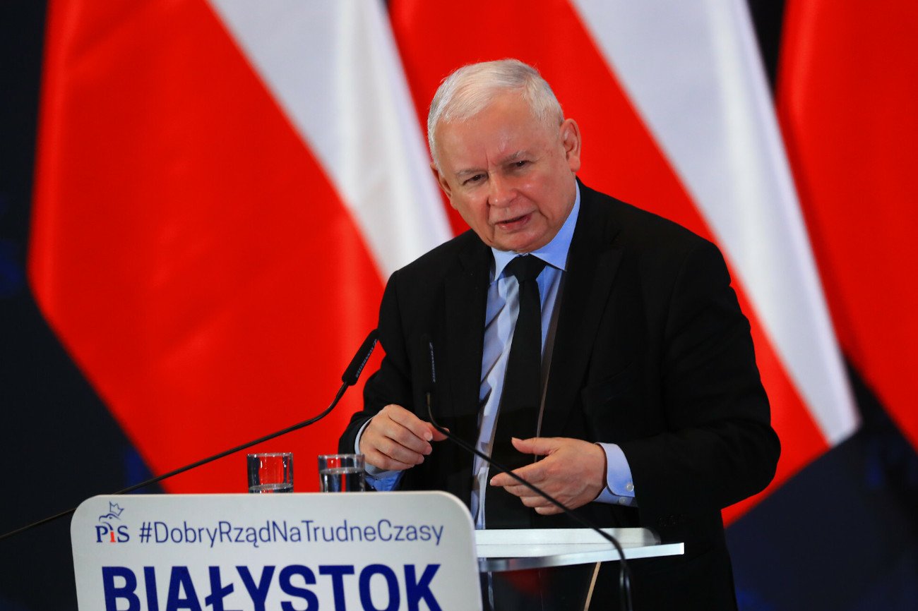 Jarosław Kaczyński mówił w Białymstoku: – To była wielka wieś, a teraz to metropolia. To jest zasługa Prawa i Sprawiedliwości.