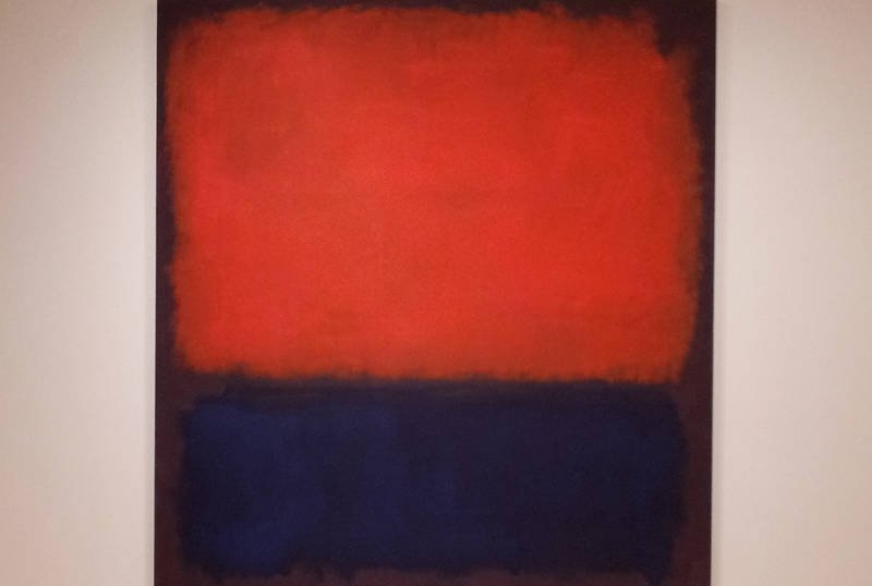 Obraz Marka Rothki no.14 w Muzeum Sztuki Współczesnej w San Francisco. Podobne prace był fałszowane i sprzedawane w Knoedler Gallery.