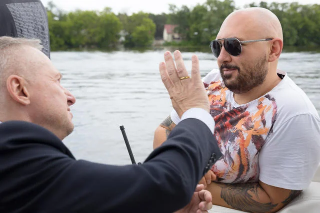 Patryk Vega i Bogłusław Linda na planie filmu "Pitbull. Nowe porządki"