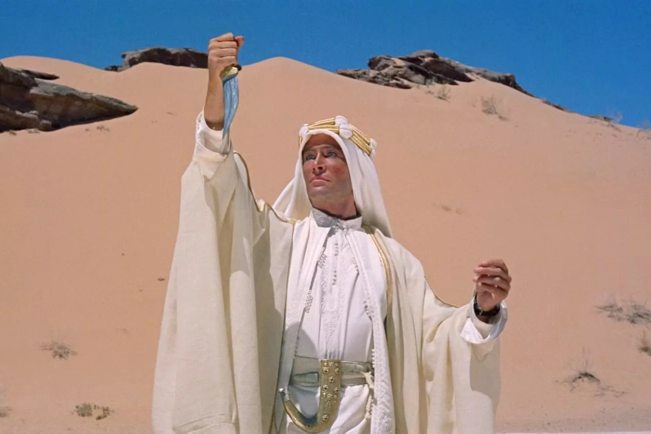 Peter O'Toole w filmie "Lawrence z Arabii"