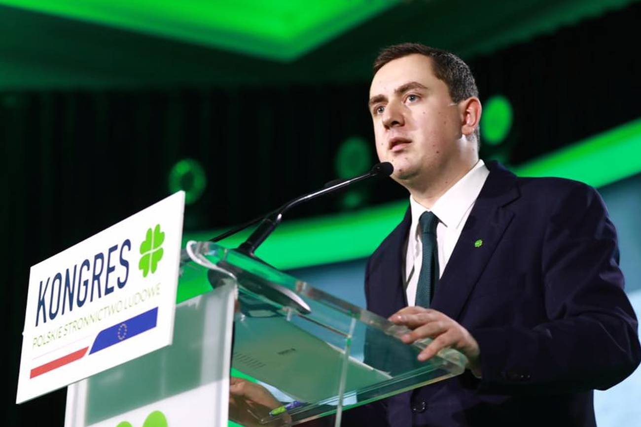 Rzecznik prasowy PSL i prezesem Forum Młodych Ludowców Miłosz Motyka.