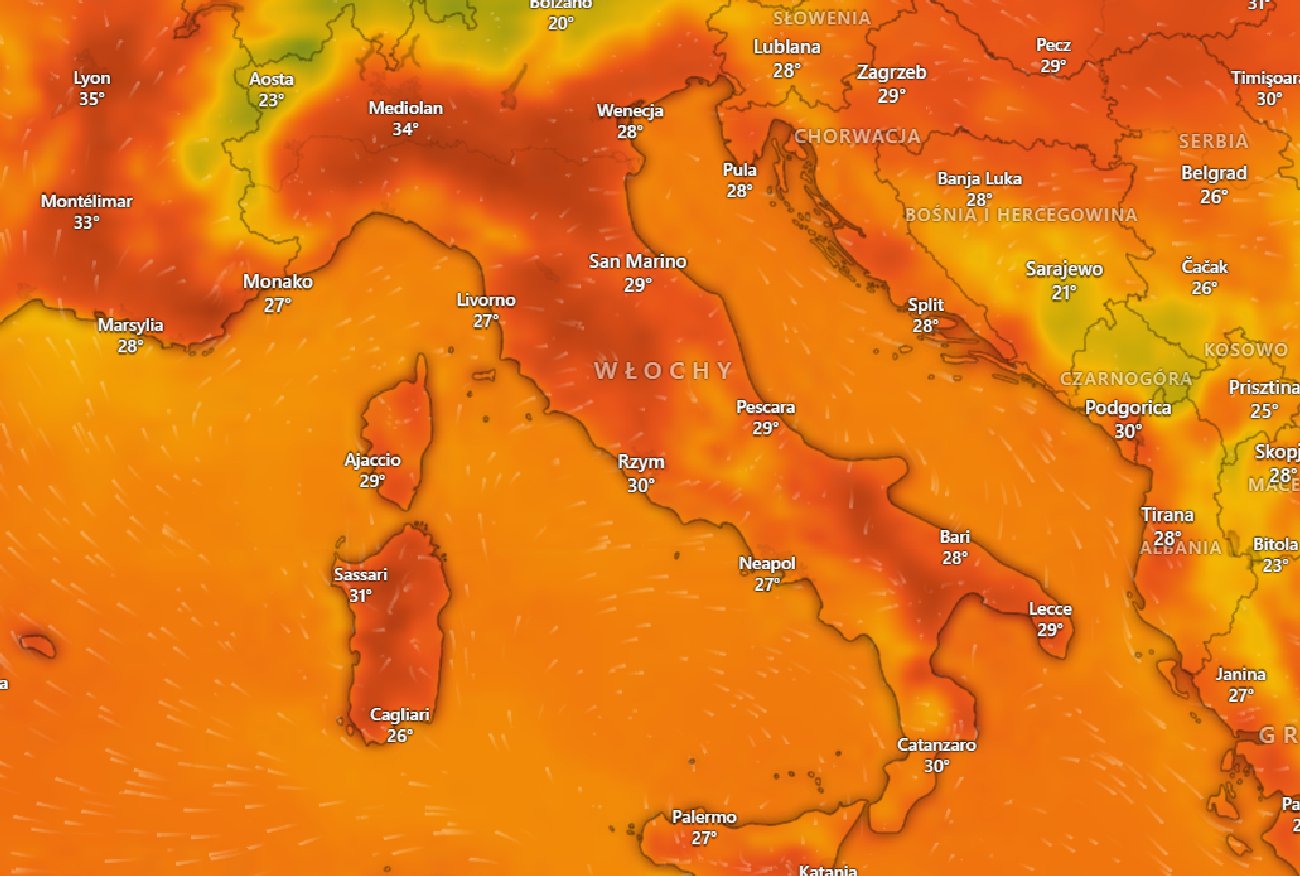 Wakacje we Włoszech. Przez antycyklon Neron z nieba poleje się żar.