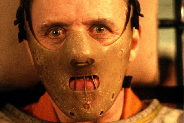 Anthony Hopkins jako Hannibal Lecter w filmie "Milczenie Owiec".