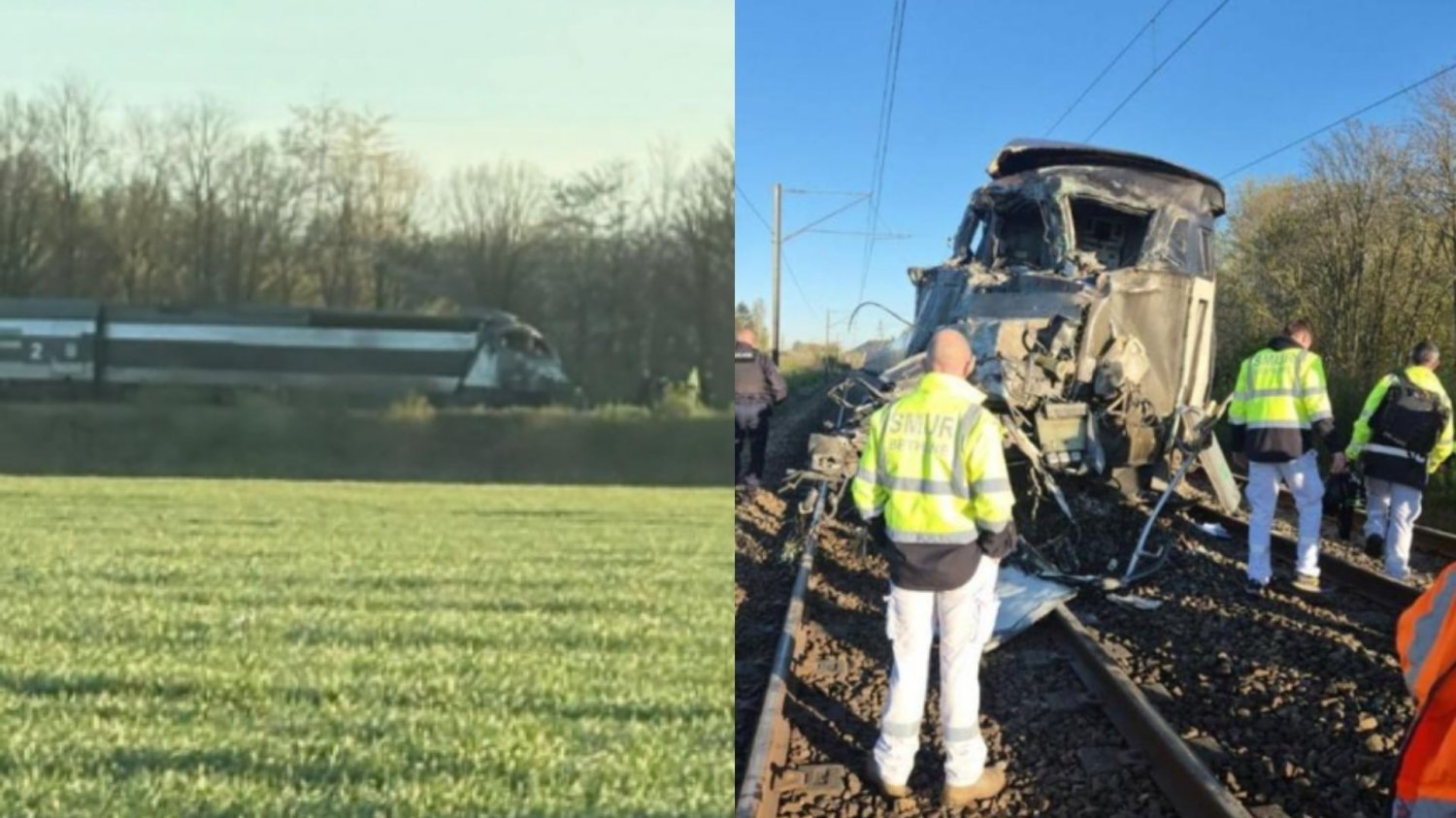 Pociąg TGV zderzył się z ciężarówką we Francji. Po wypadku zatrzymano Polaka Pociąg TGV po zderzeniu z ciężarówką.