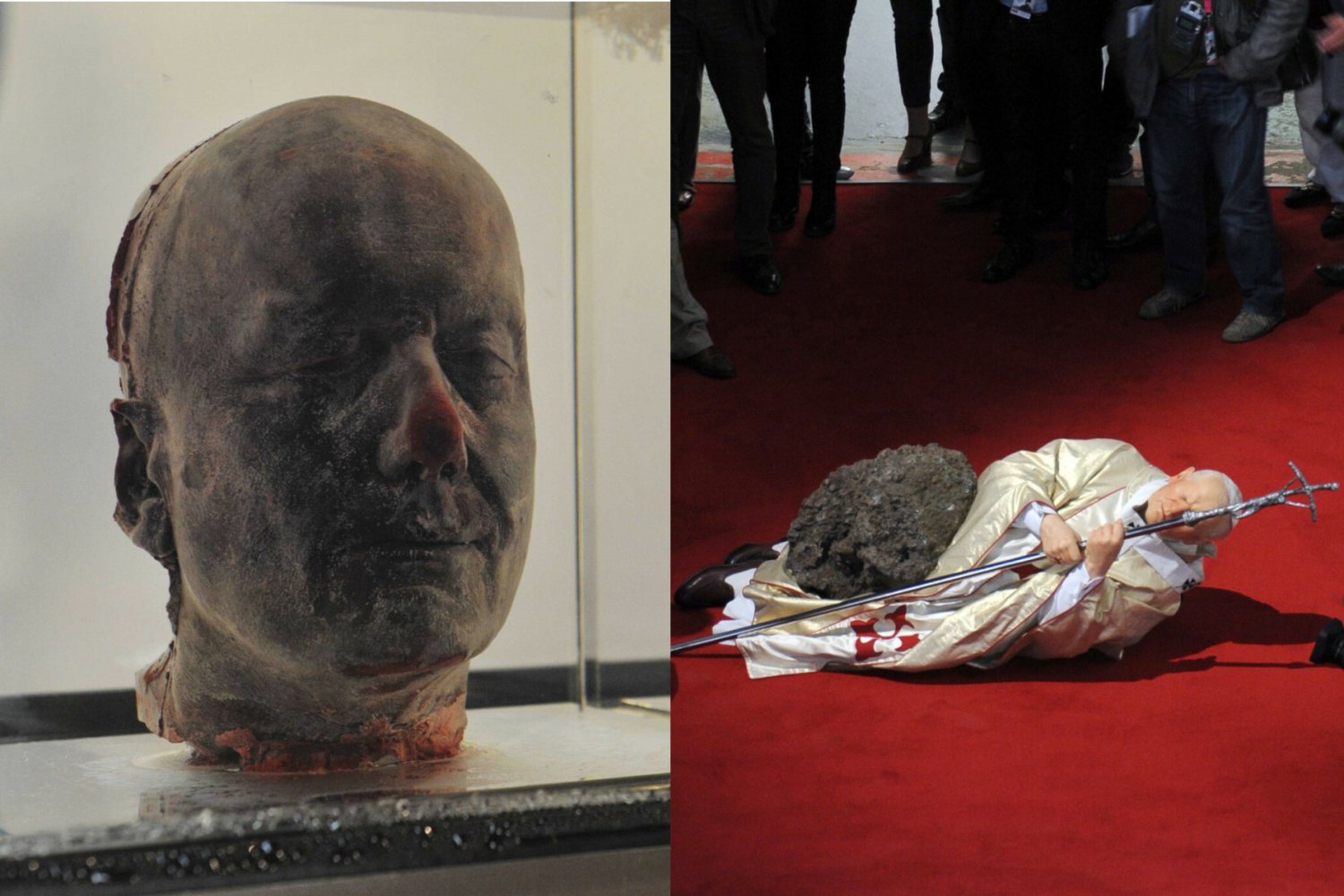 "Ja" Marc Quinn, czyli rzeźba z krwi i papież przygnieciony meteorytem ("Dziewiąta godzina"