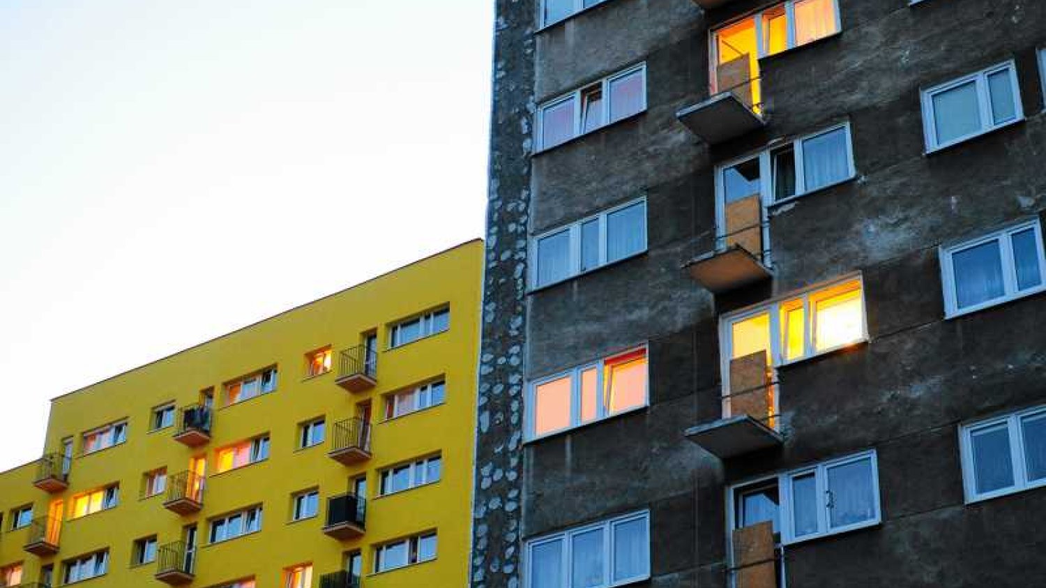 Kolorowe bloki na Rakowcu