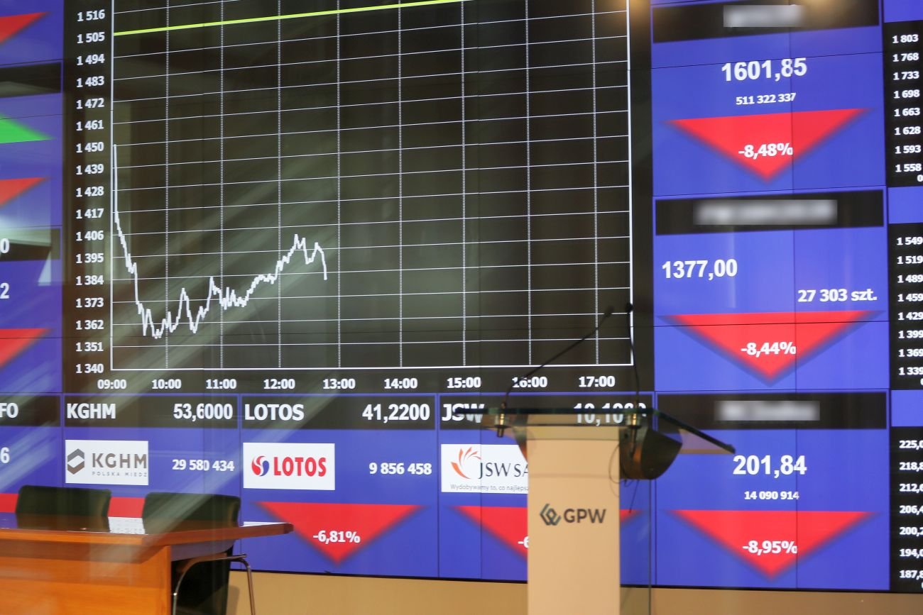 Giełda świeci na czerwono. Tak zareagowała na wybór Nawrockiego