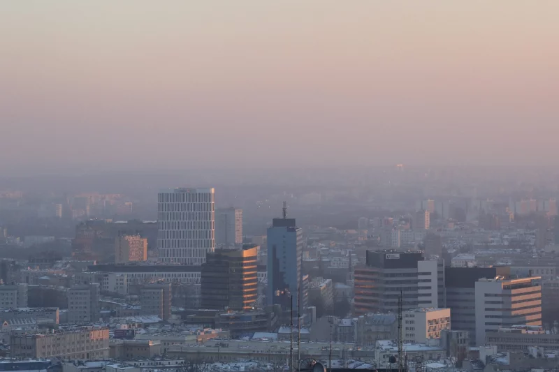 Widok na Mokotów w Warszawie.