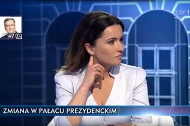 Prawica twierdzi, że Beata Tadla miała zdenerwowany głos, gdy ogłoszono wyniki wyborów prezydenckich