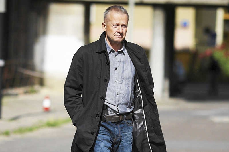 Bogusław Linda na planie serialu "Paradoks"