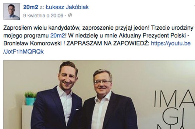 Łukasz Jakóbiak twierdzi, że do swojego programu zaprosił także Andrzeja Dudę i Magdalenę Ogórek