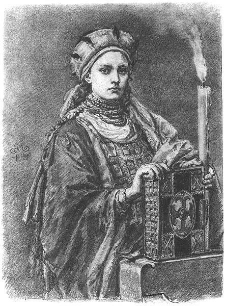 Dobrawa, żona Mieszka I. Poczet Jana Matejki.