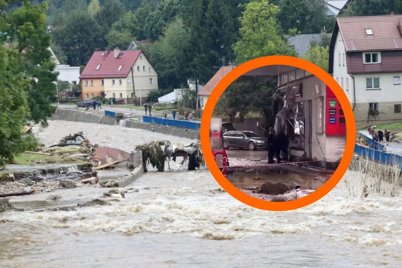 Szabrownicy postanowili okraść zalaną stację benzynową