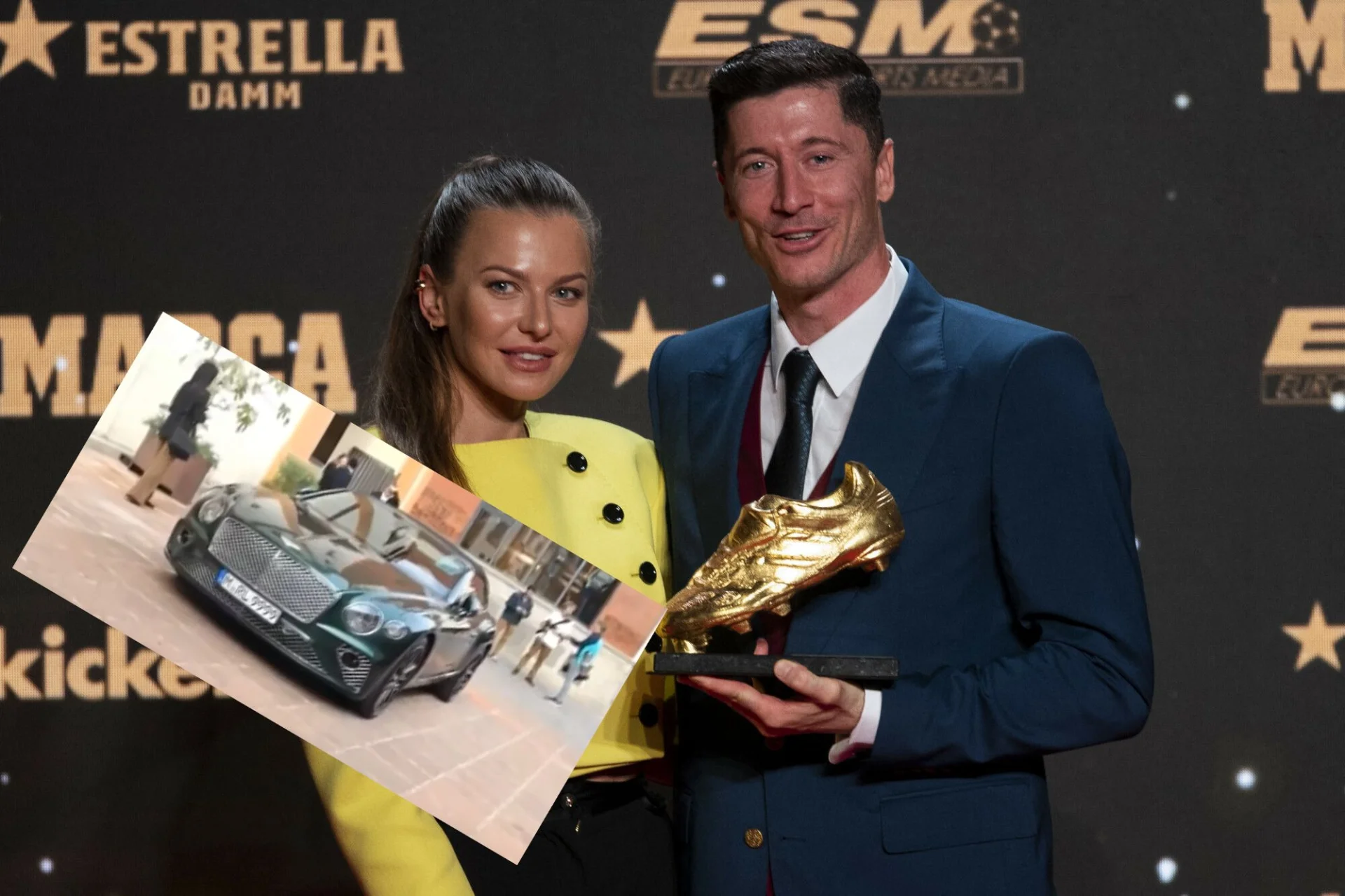 Lewandowcy przybyli na galę Złotego Buta samochodami wartymi ponad 2 miliony złotych.