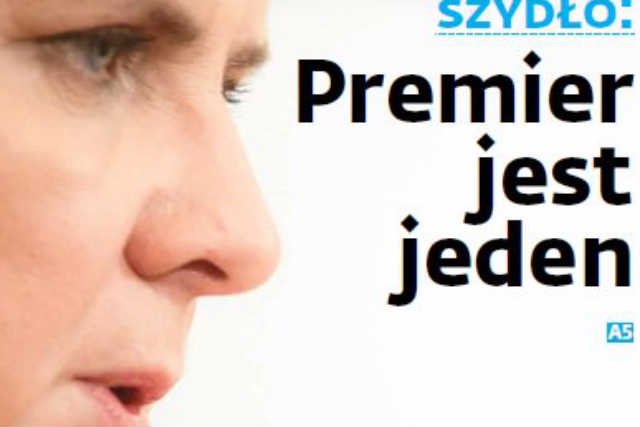 Beata Szydło obwieszcza, że "premier jest tylko jeden".