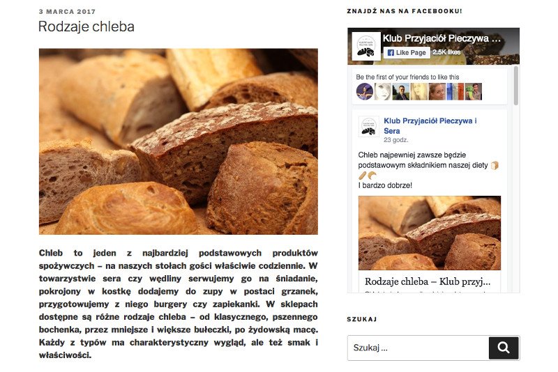 Klub Przyjaciół Pieczywa i Sera to nie jednorazowa akcja. Ten portal jest… codziennie aktualizowany