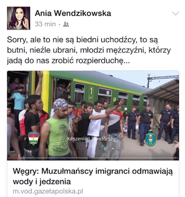 Wpadka Anny Wendzikowskiej. Na Facebooku oceniała stroje uchodźców.