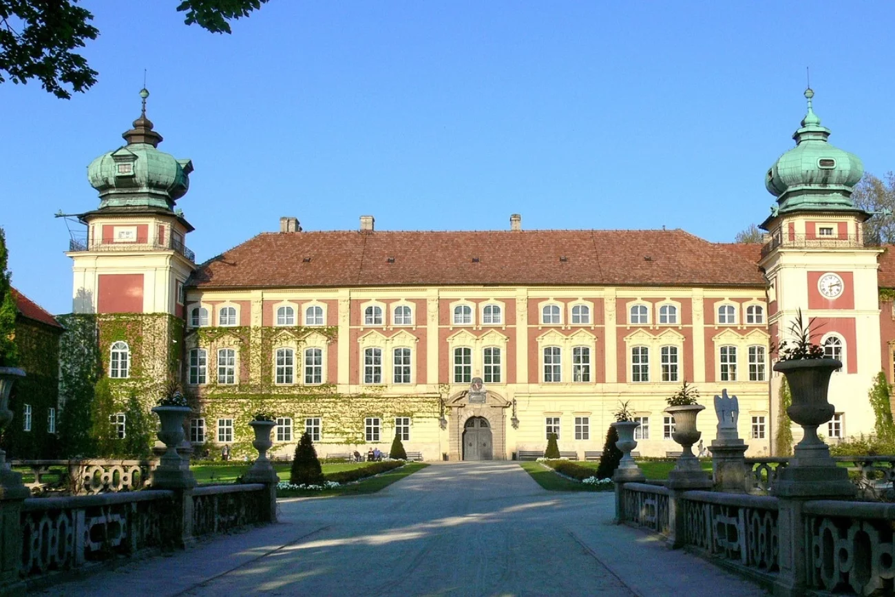 Widok na zamek w Łańcucie