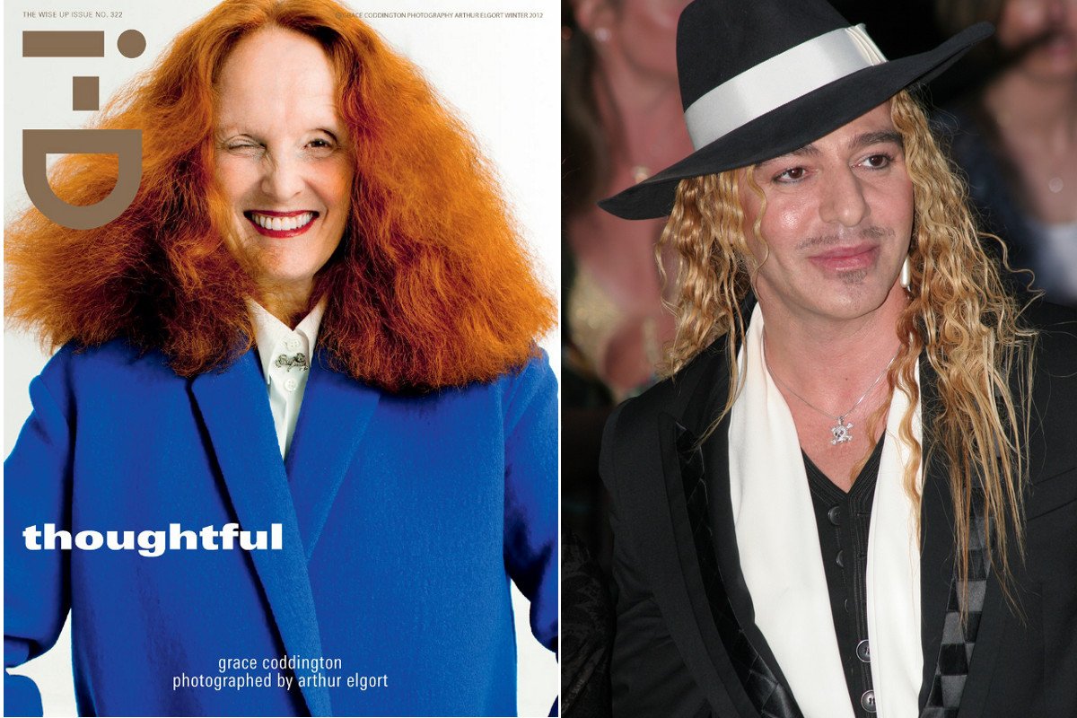 Grace Coddington na okładce i-D / John Galliano