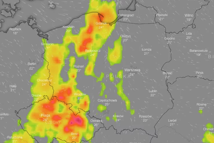 Do Polski zmierza zdecydowane ochłodzenie. Poniedziałek będzie ostatnim dniem upałów.