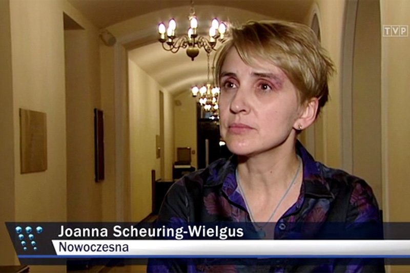 Ewa Bugała przygotowała w "Wiadomościach" TVP zemstę na posłance Joanna Scheuring-Wielgus.