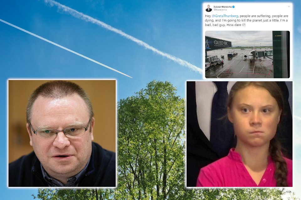Dziennikarz Łukasz Warzecha chciał dopiec nastoletniej aktywistce. Jego post jednak zwraca uwagę na problem z transportem lotniczym, który ma coraz większy wpływ na zmiany klimatyczne