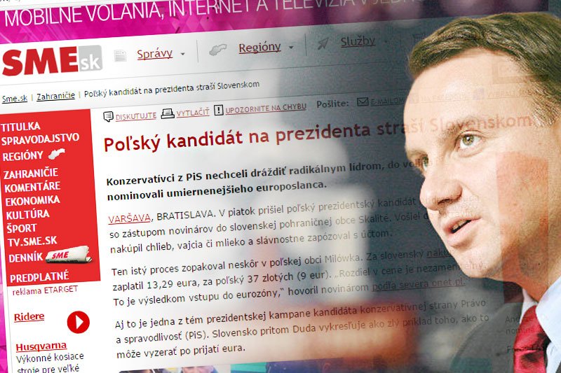 Słowacy nie są zbyt zadowoleni z faktu, iż Andrzej Duda wciągnął ich do swojej kampanii wyborczej i przedstawił jako zły przykład.
