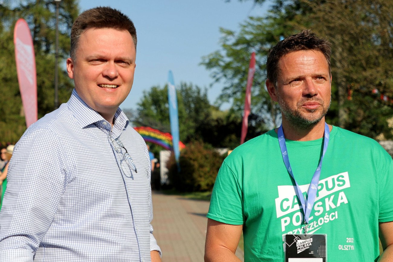 Szymon Hołownia i Rafał Trzaskowski