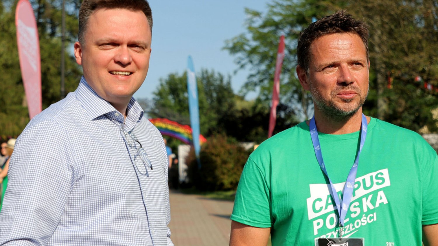 Szymon Hołownia i Rafał Trzaskowski