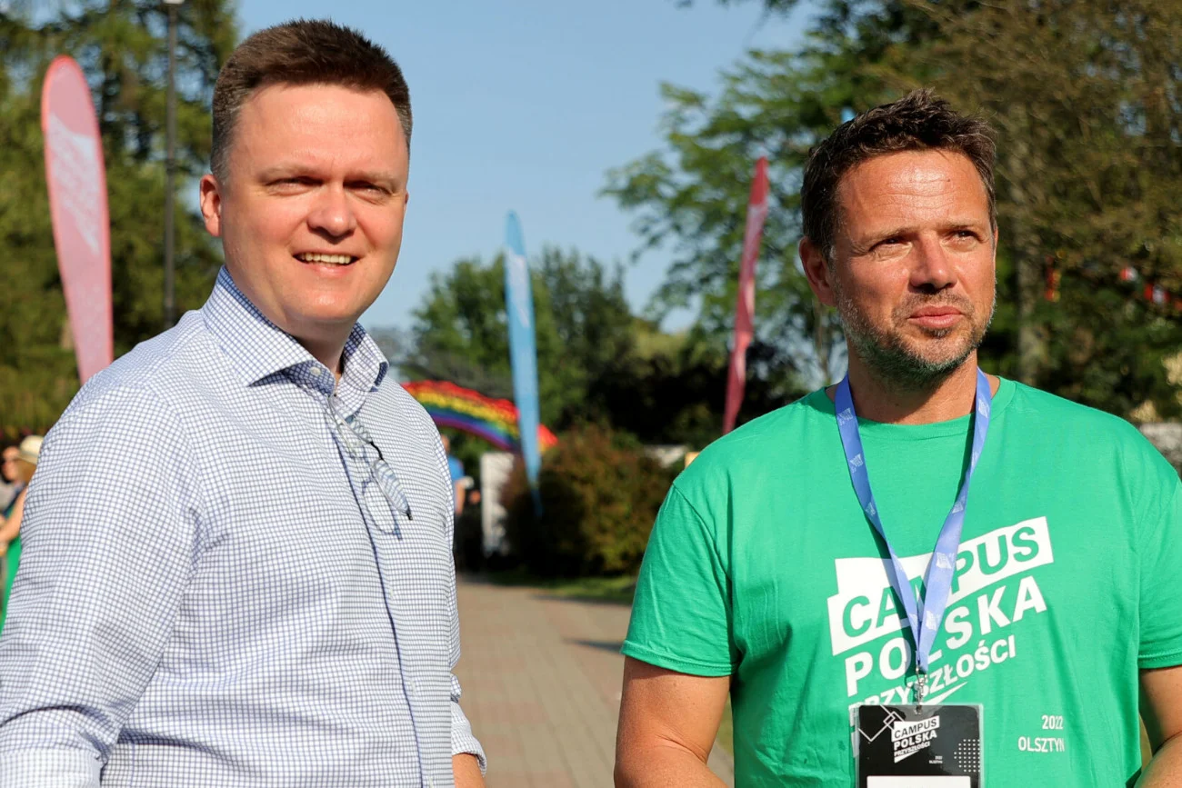 Szymon Hołownia i Rafał Trzaskowski