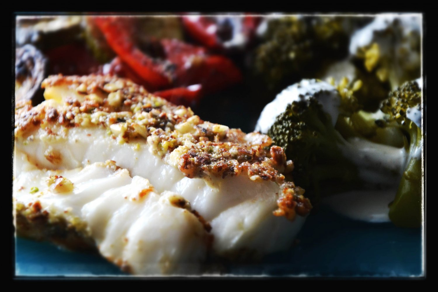 Ryba w panierce pistacjowo - migdałowej