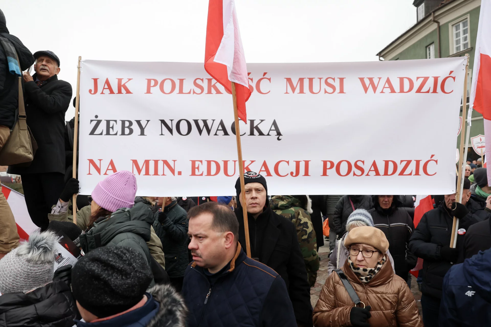 Prawicowe manifestacja w Warszawie przeciwko edukacji zdrowotnej.