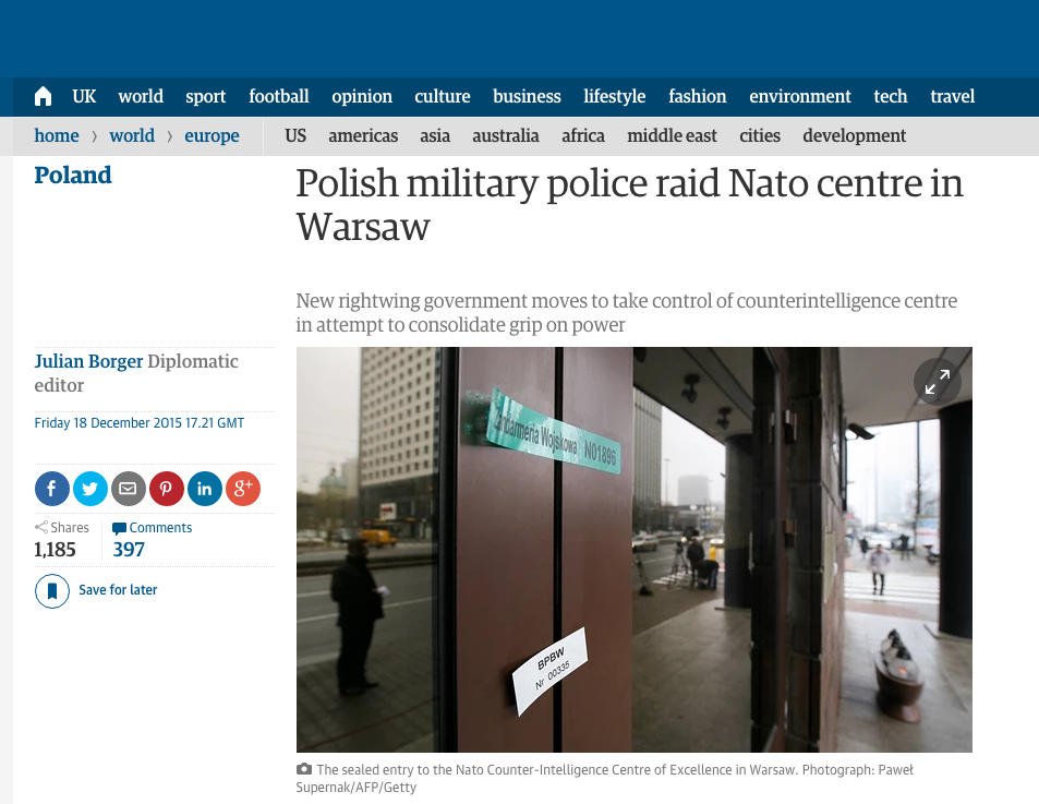 The Guardian rysuje czarny scenariusz demokracji wg PiS.