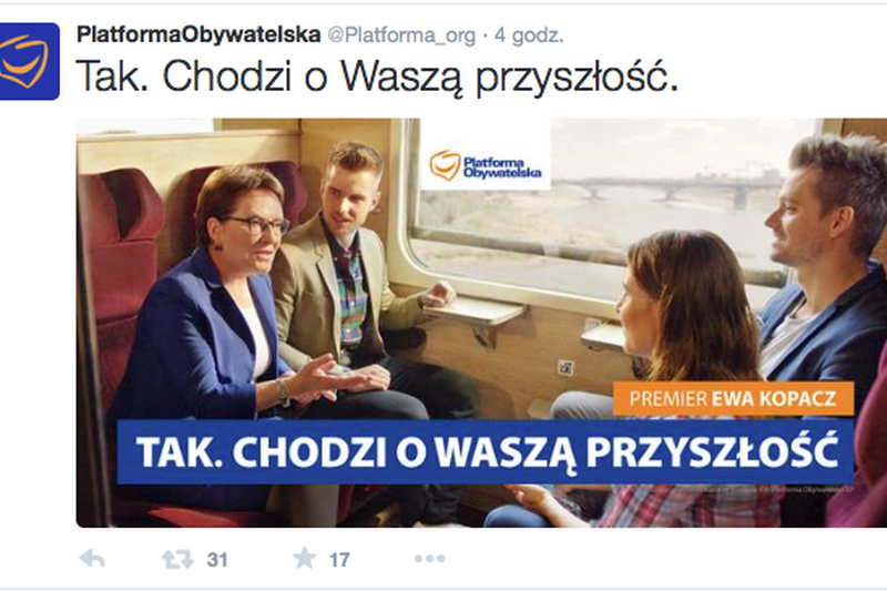Nowy plakat premier Ewy Kopacz i kierunek: młodzi. Co na to wyborcy?