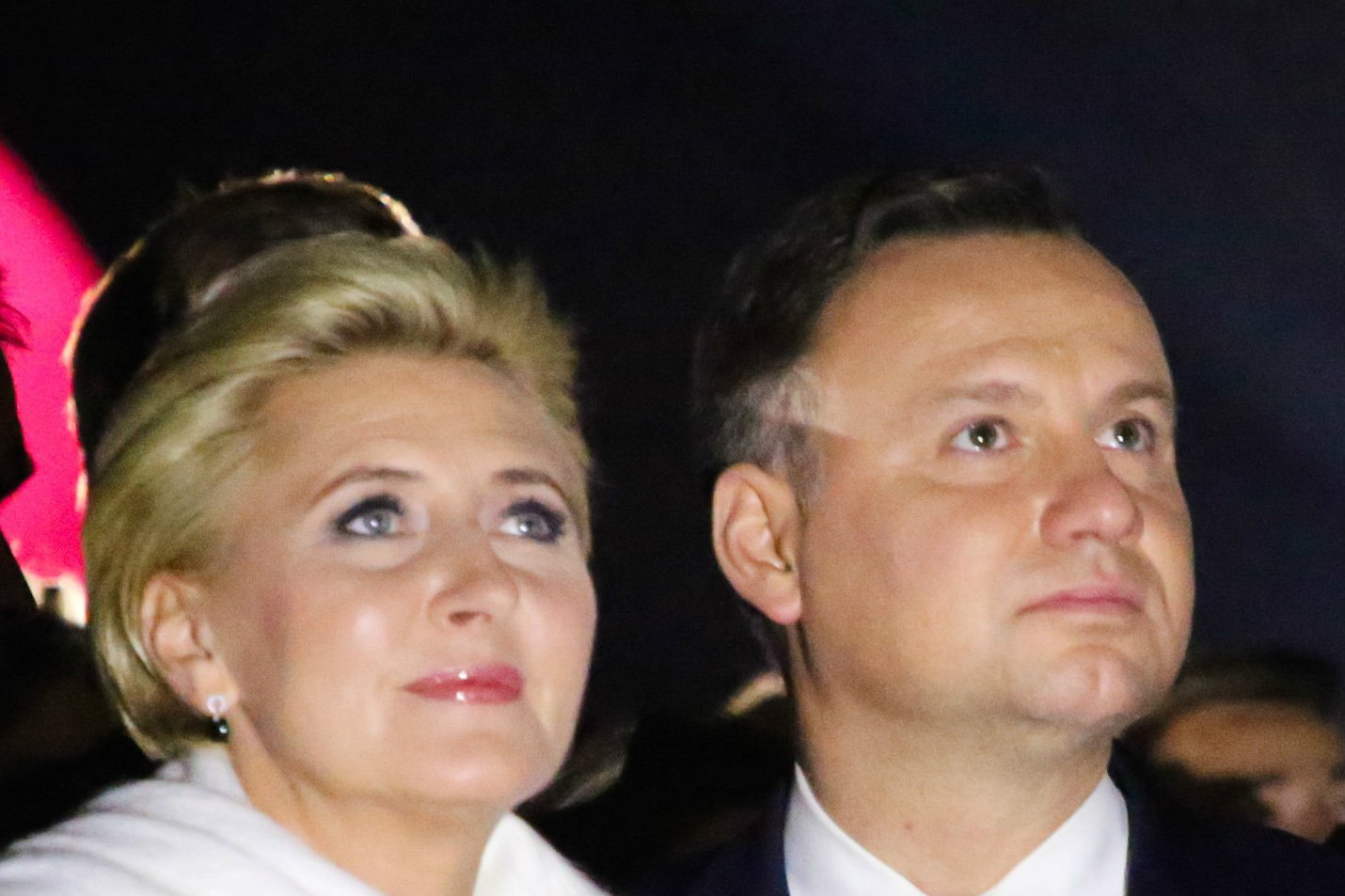 Agata Duda ubrała się szykownie w związku z uroczystościami w Krakowie z okazji 40. rocznicy wybrania Karola Wojtyły na papieża.