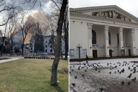 Rosjanie zaatakowali teatr-schron w Mariupolu.