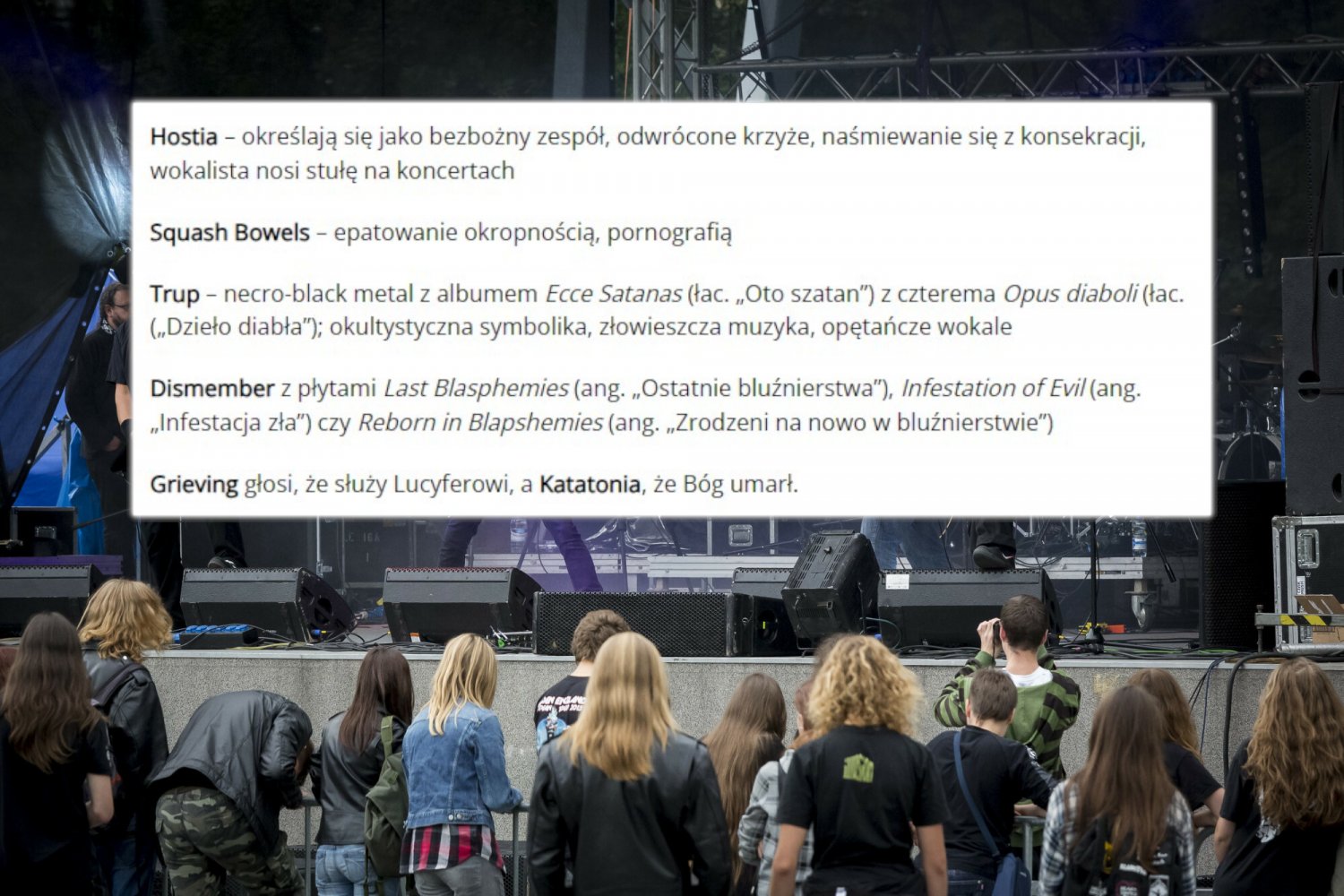 Polska Katolicka chce odwołać festiwal Summer Dying Loud w Aleksandrowie Łódzkim
