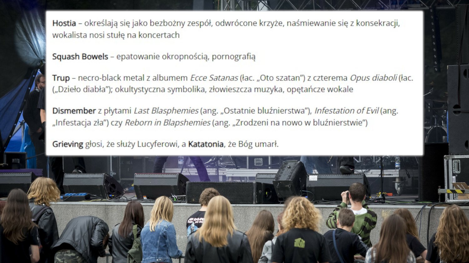 Polska Katolicka chce odwołać festiwal Summer Dying Loud w Aleksandrowie Łódzkim