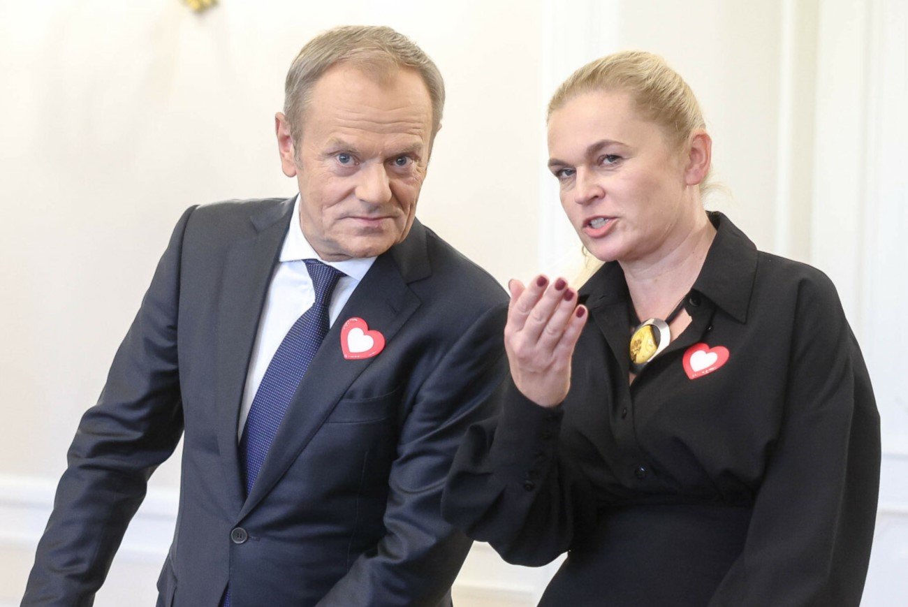 Donald Tusk i Barbara Nowacka – odpowiednio kandydat demokratycznej opozycji na premiera (przewodniczący PO) i liderka Inicjatywy Polska.