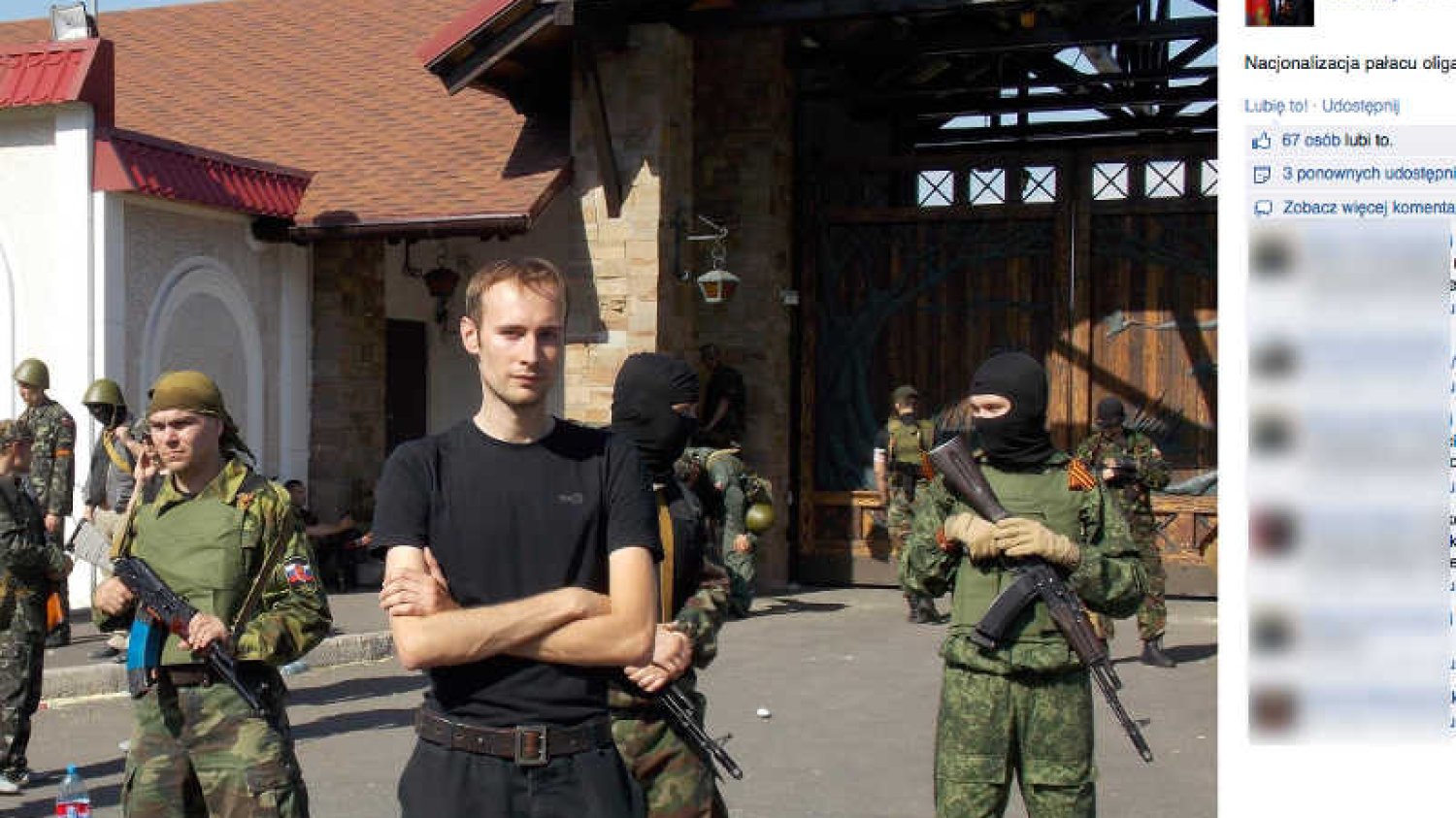 Student z Warszawy Bartosz Bekier wspiera prorosyjskich separatystów na Ukrainie