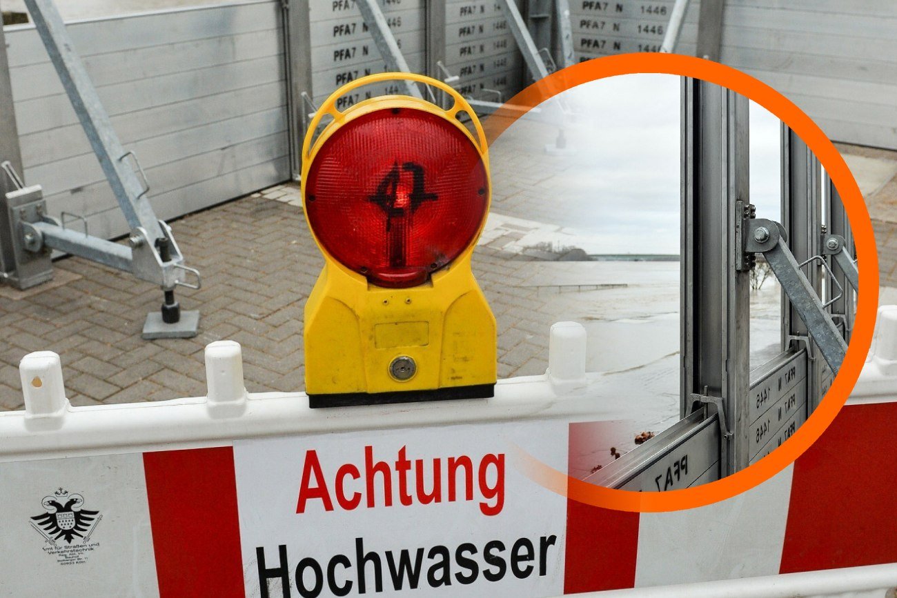 Mobilne ścianki przeciwpowodziowe to w Niemczech skuteczny sposób walki z wielką wodą. Na zdjęciu mobilne ścianki przeciwpowodziowe w Niemczech