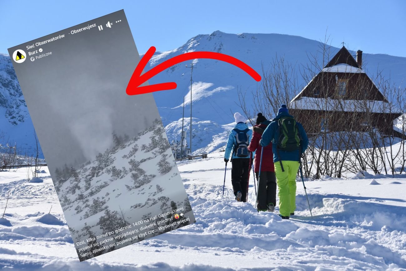 Tornado śnieżne w Tatrach