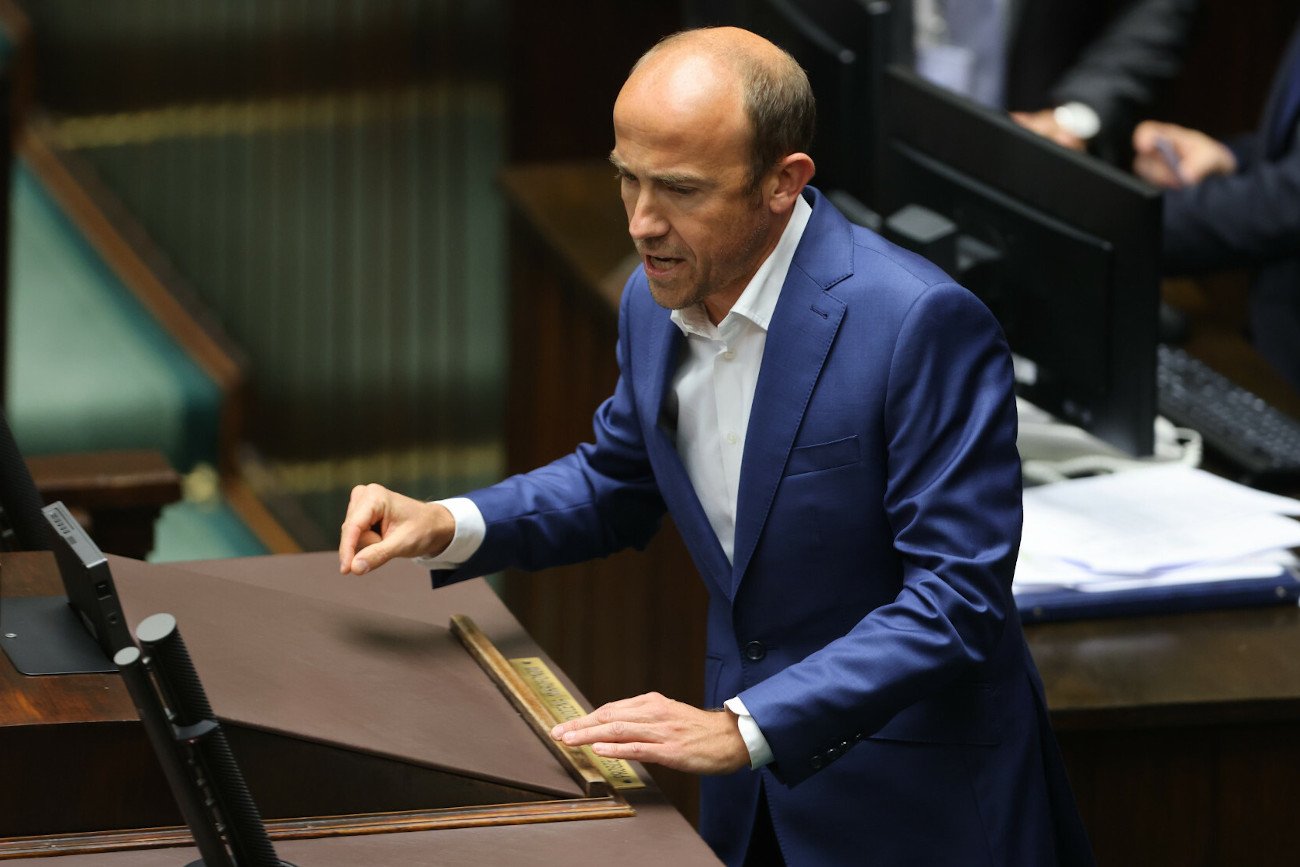 Borys Budka podczas 54. posiedzenia Sejmu IX kadencji.