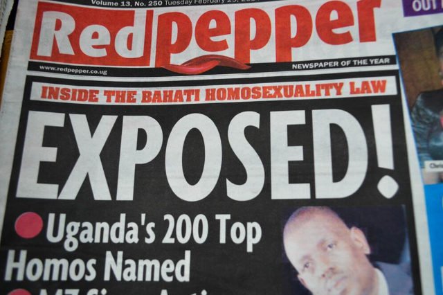 Ugandyjski tabloid "Red Pepper" ujawnił listę "topowych" homoseksualistów
