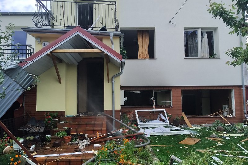 Wybuch gazu w domu w Białymstoku.