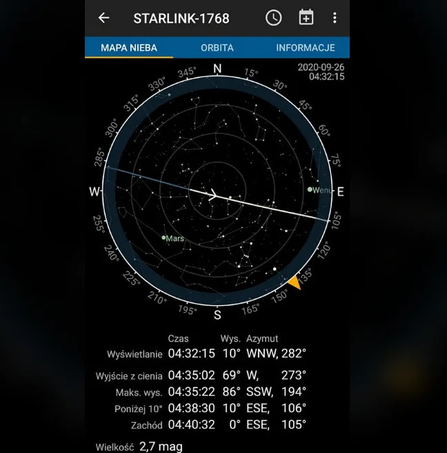 Starlink nad Polską: wrzesień 2020. Gdzie i kiedy oglądać najbliższe loty?