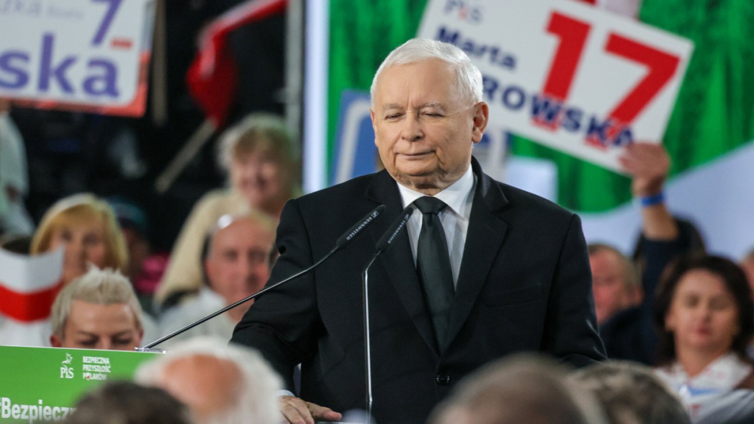 Kaczyński nie na debacie, a w Przysusze. O tym mówił wyborcom na wiecu