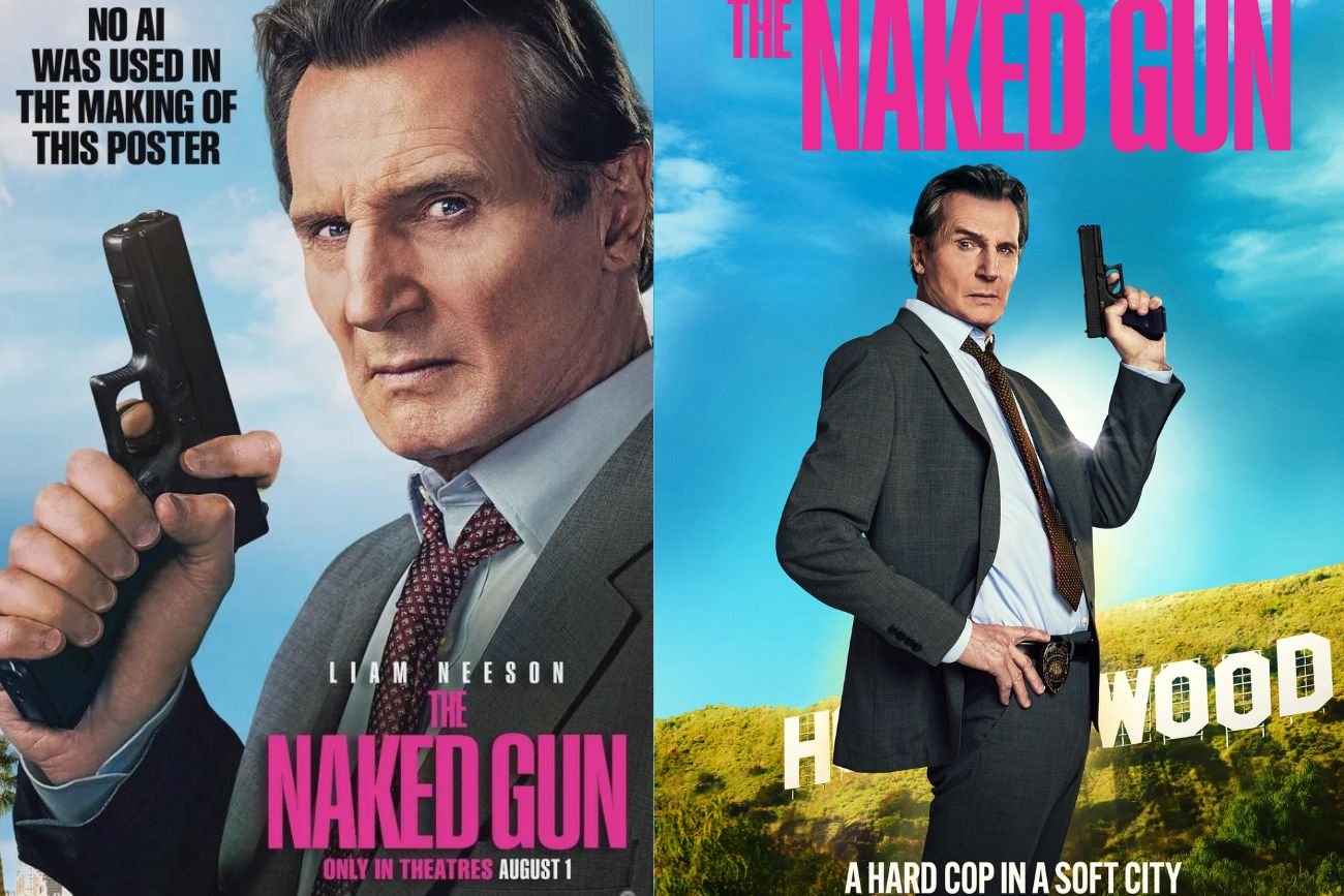 Plakaty do filmu "Naga Broń" z 2025 r.