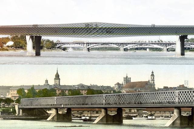 Nowy Most Łazienkowski i nieistniejący już Most Kierbedzia. Trwa dyskusja, jak ma wyglądać nowa przeprawa w Warszawie.